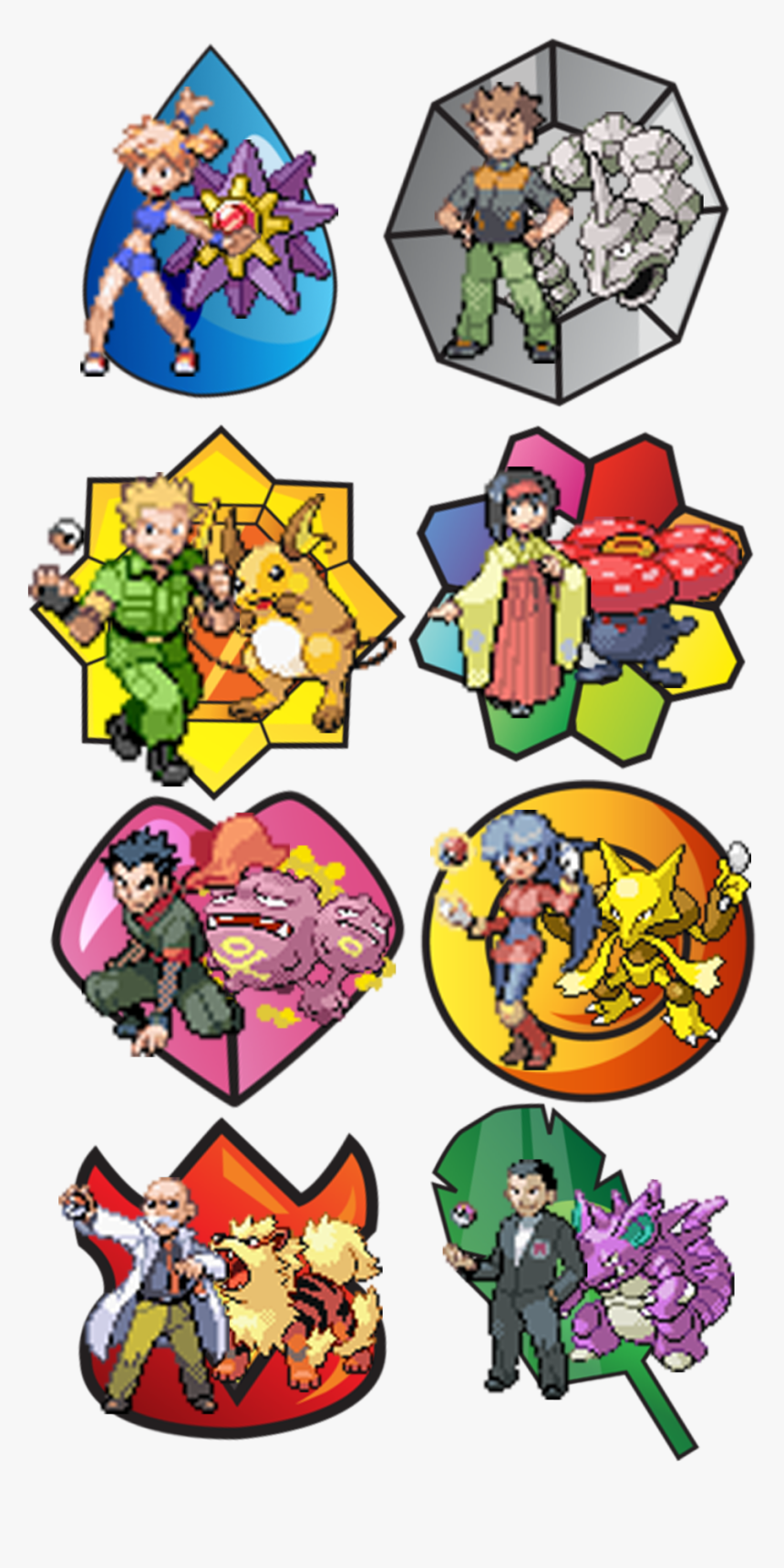 Transparent Kanto Badges Png - Kanto Gym Badges Transparent, Png Download, Free Download