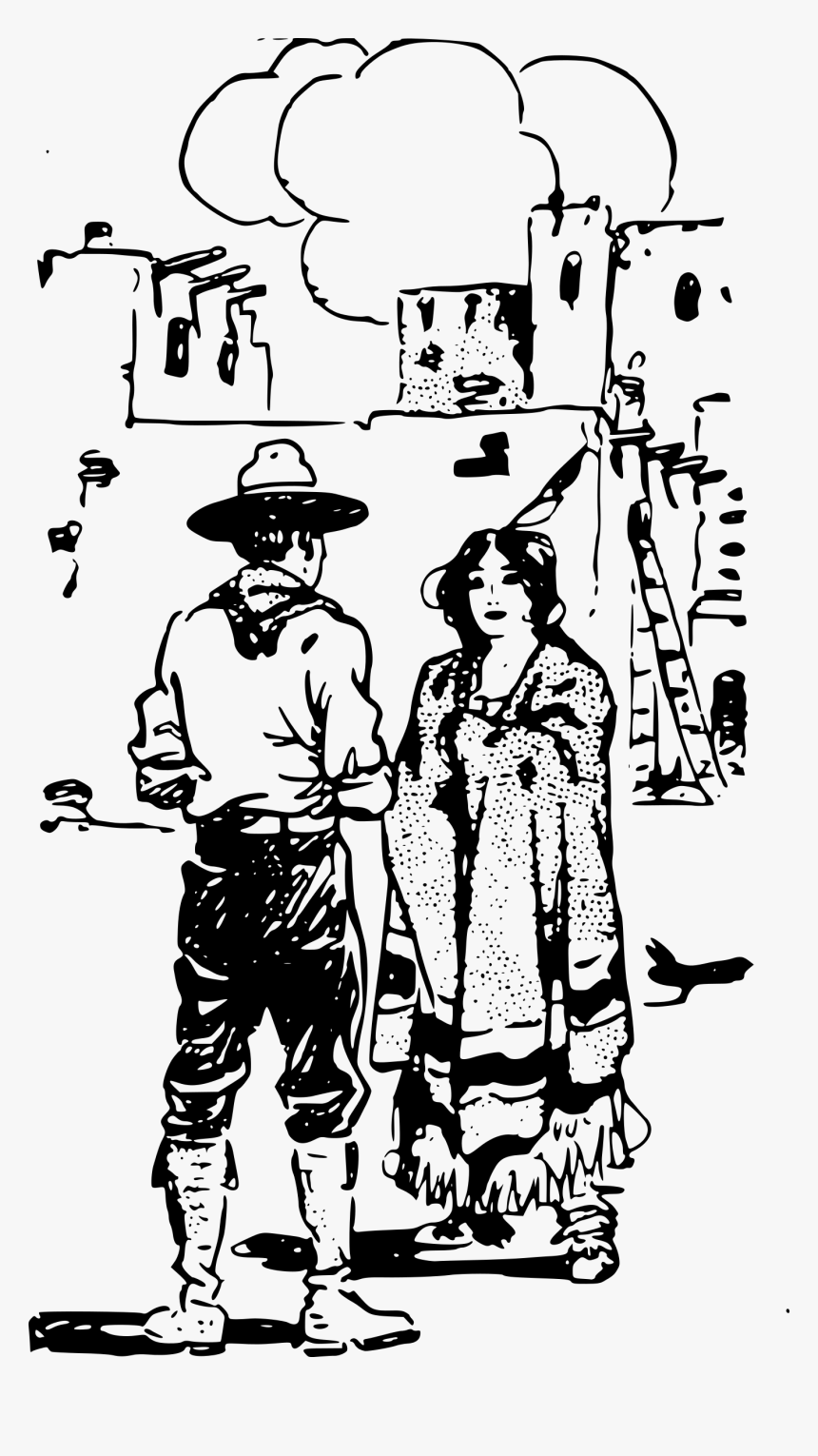 Cowboy And Indian Woman Clip Arts - Clip Art, HD Png Download, Free Download