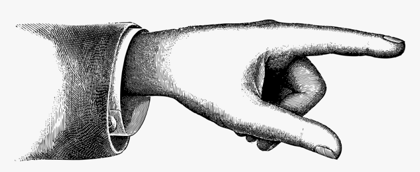 Victorian Pointing Hand - Victorian Hand Pointing Png, Transparent Png, Free Download