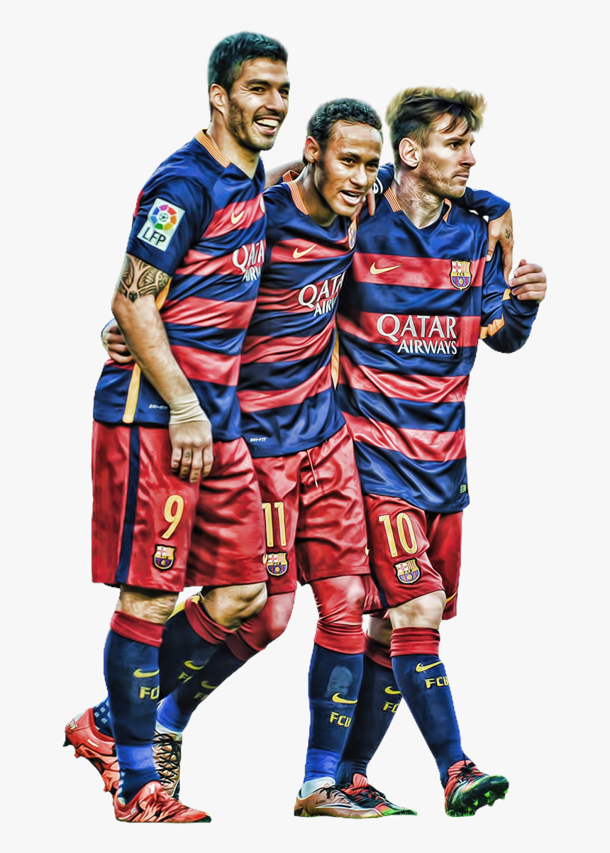 Soccer-player - Messi Suarez Neymar Png, Transparent Png, Free Download