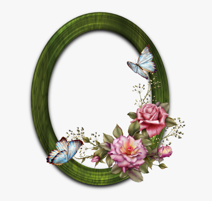Floral Round Frame Png Transparent - Happy B Day Guru Ji, Png Download, Free Download