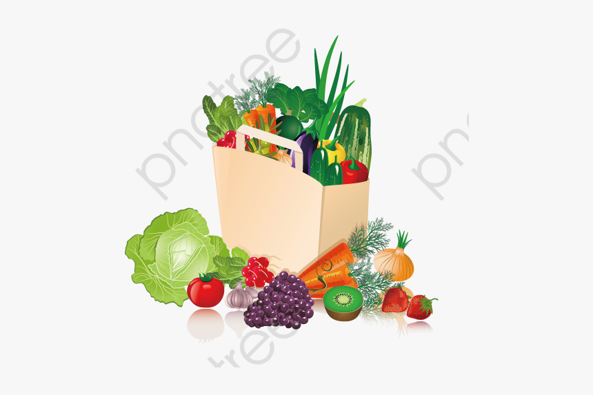 Fruit And Vegetable Basket - Design, HD Png Download, Free Download