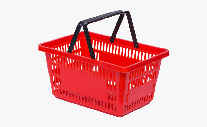 Store Vegetable Plastic Carry Hand Shopping Basket - Basket, HD Png Download, Free Download