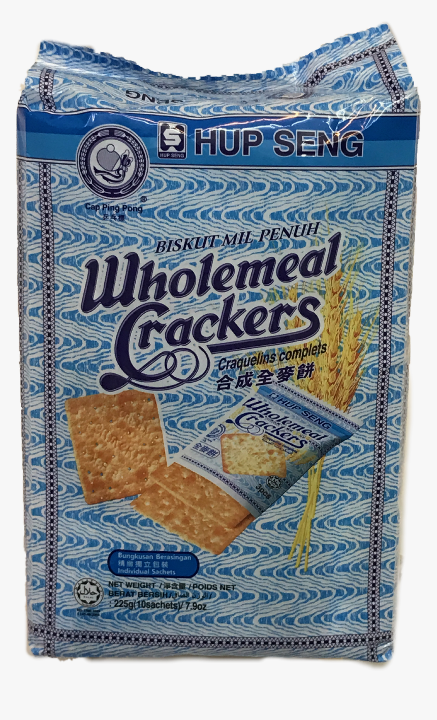 Hup Seng Wholemeal Crackers 225g"
 Title="hup Seng - Crisp Bread, HD Png Download, Free Download