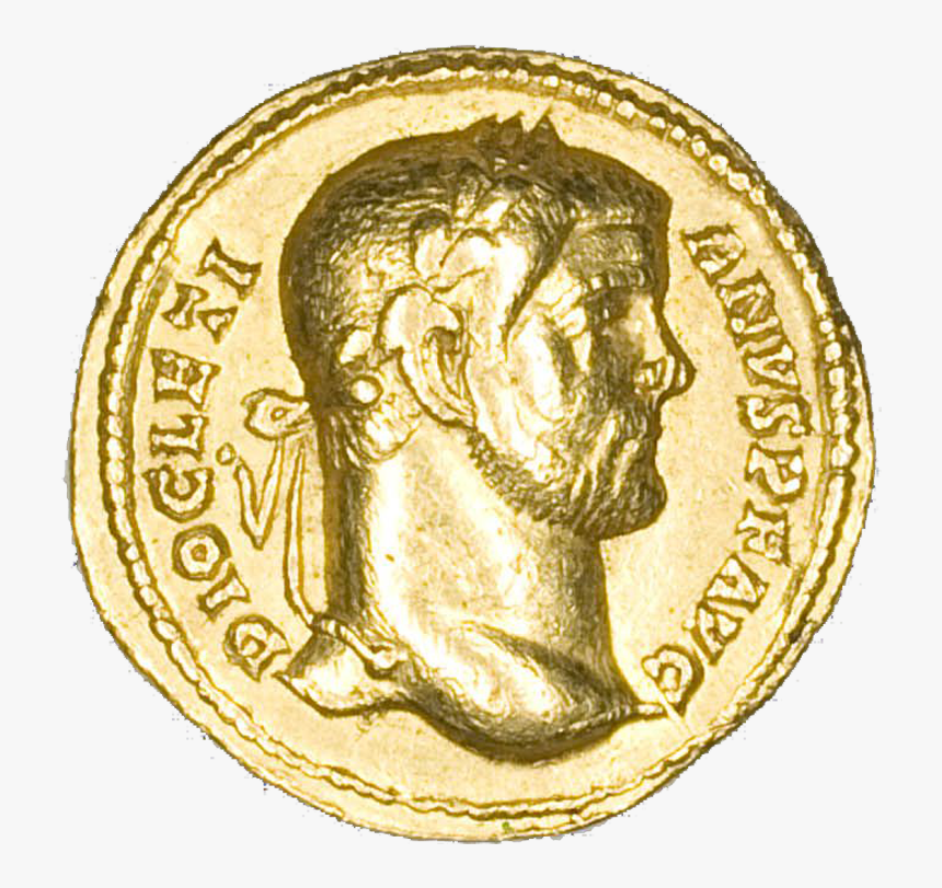 Gold - Aureus (coin) Of Emperor Diocletian, HD Png Download, Free Download