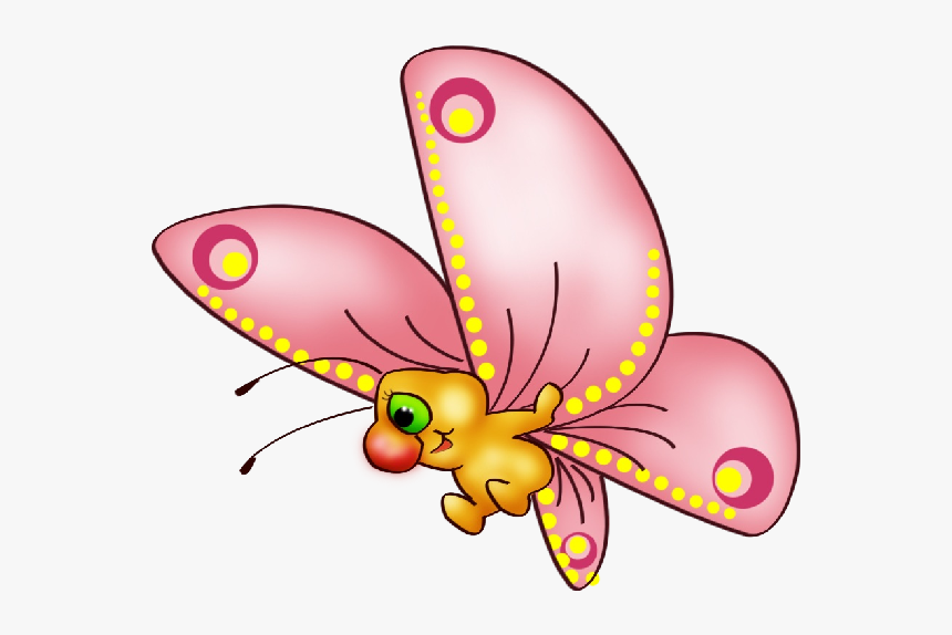 Pretty Butterfly Backgrounds Clipart - Cute Beautiful Cartoon Butterfly, HD Png Download, Free Download
