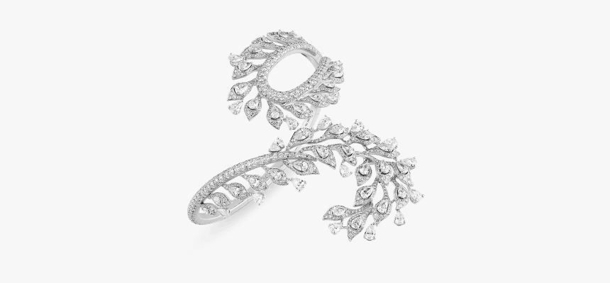 White Gold Bangle With Diamonds - Body Jewelry, HD Png Download, Free Download