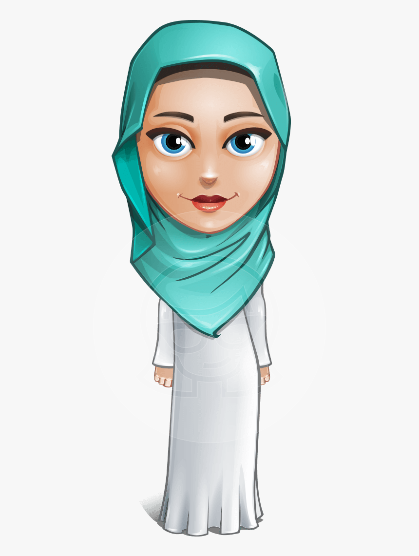 Woman Clipart Hijab - Arab Girl Clipart, HD Png Download, Free Download