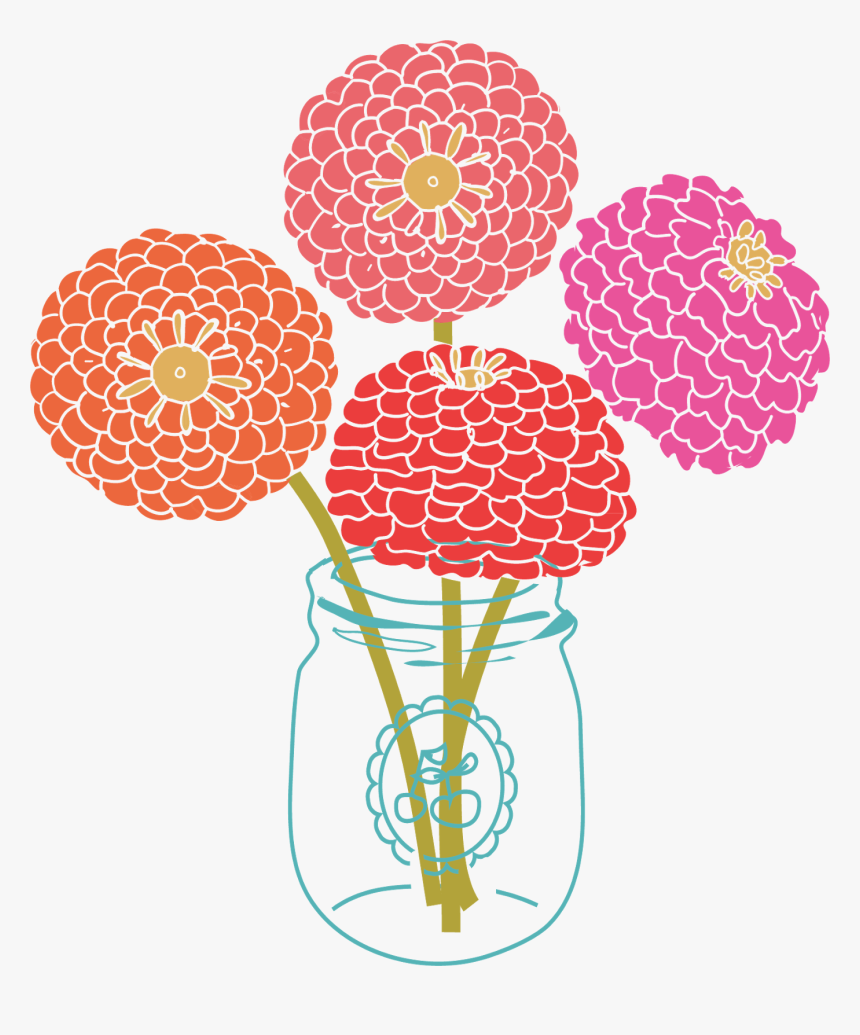 I 2621892348 - Transparent Mason Jar With Flowers Clip Art, HD Png Download, Free Download