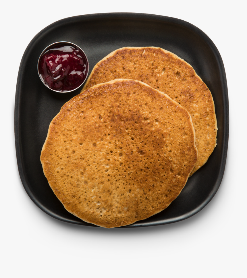 Almond Butter Maple Pancakes With Berry Compote - Pancake Top View Png, Transparent Png, Free Download