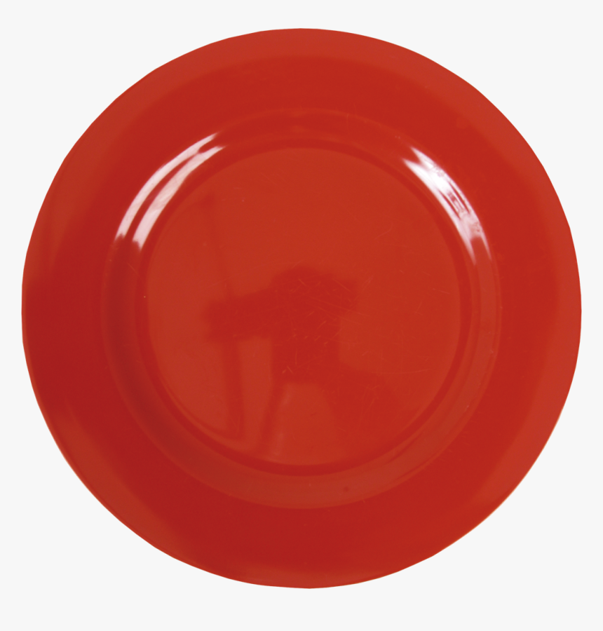 Red Melamine Round Dinner Plate By Rice Dk Vibrant - Red Plate Clipart, HD Png Download, Free Download