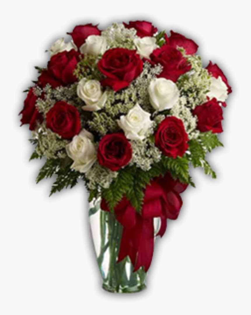 Red And White Roses Flower Arrangement, HD Png Download, Free Download