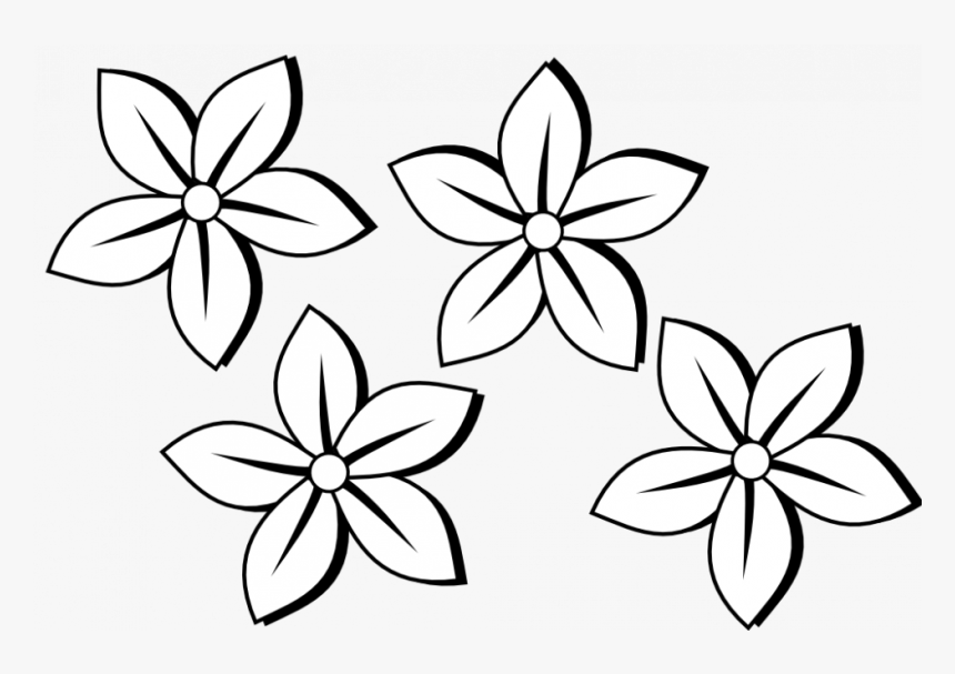 Vector Transparent Stock Camellia Drawing Simple - Flowers Drawing Black And White, HD Png Download, Free Download