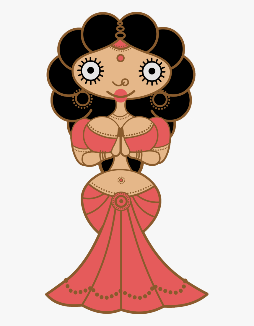 Sita Namaste White - Cute Belly Dancer Cartoon, HD Png Download, Free Download