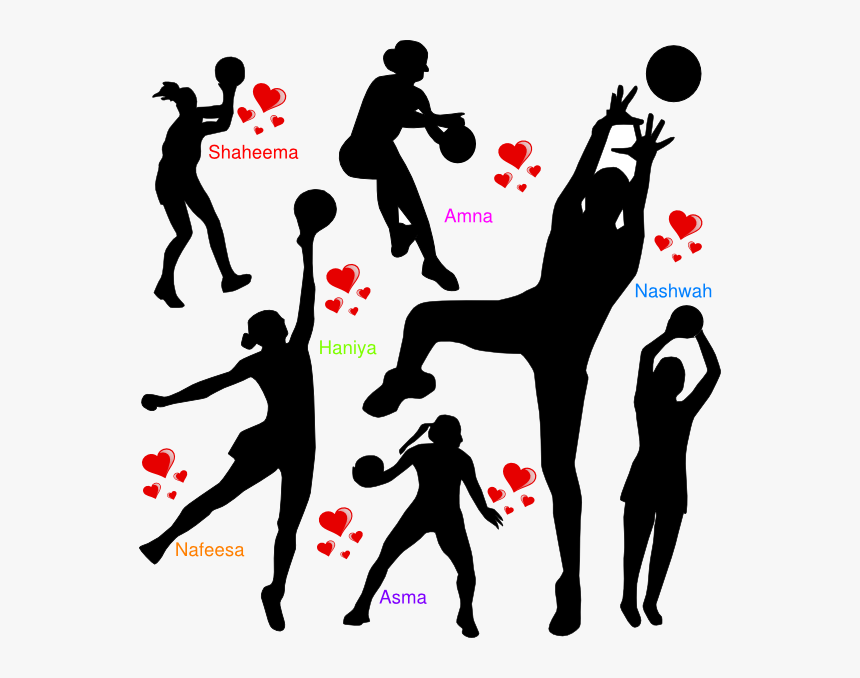 Transparent Best Friends Clipart - Clipart Netball Cartoon, HD Png Download, Free Download