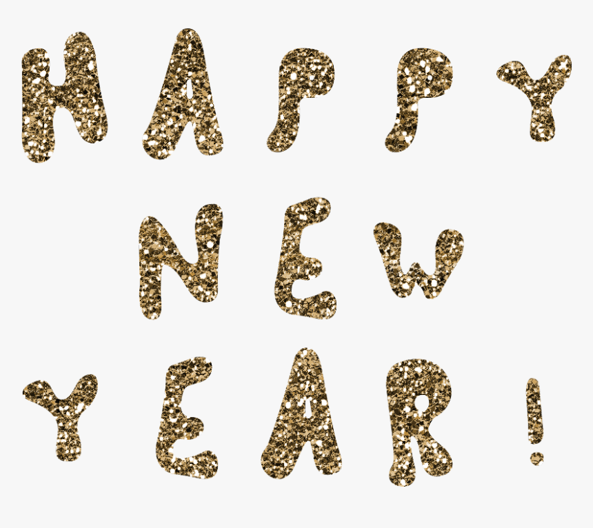 #happy #new #year #newyear #card #glitter #font #message - Animal, HD Png Download, Free Download