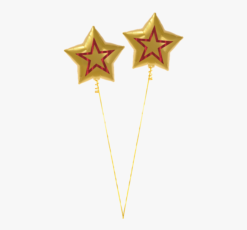 Balloon, Star, Gold, Isolated, Christmas, Birthday - Globos De Estrella Png, Transparent Png, Free Download