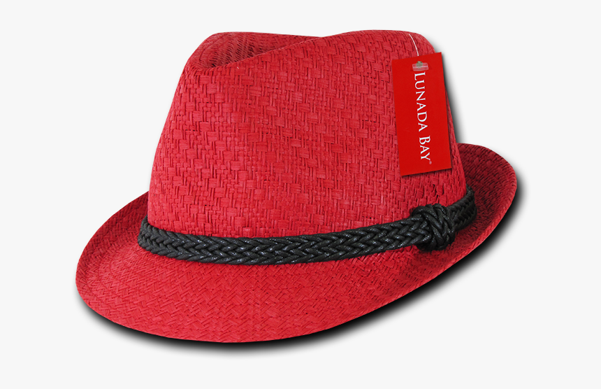 Lunada Bay Paper Straw Fedora Braided Hatband Hat Hats - Fedora, HD Png Download, Free Download