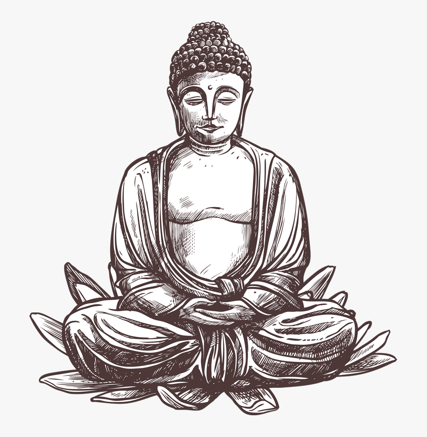 Chinese Buddha Sketch, HD Png Download, Free Download