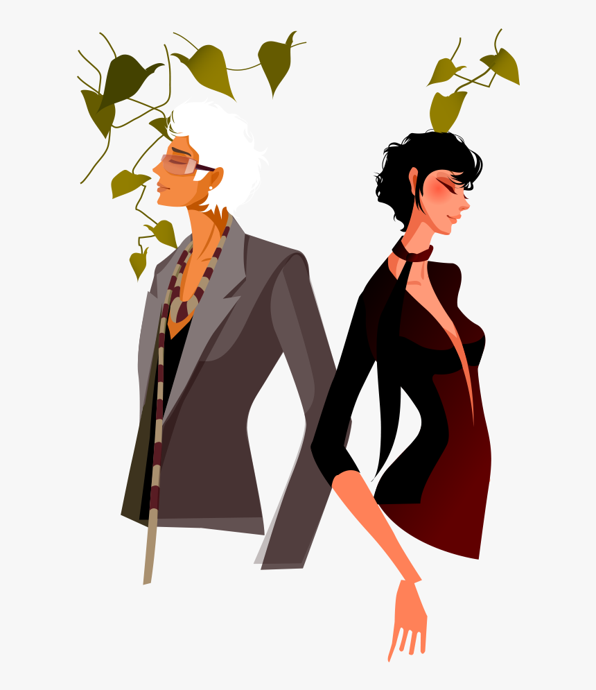 Fashion Clipart Man Woman - Man Woman Fashion Clipart, HD Png Download, Free Download