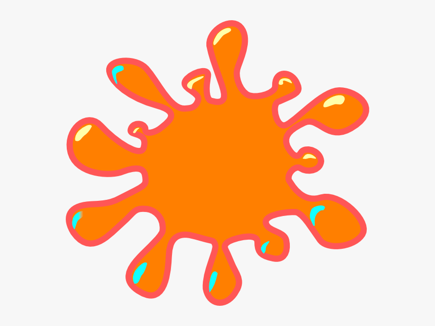 Orange Colour Splash Clipart - Splash Clip Art, HD Png Download, Free Download