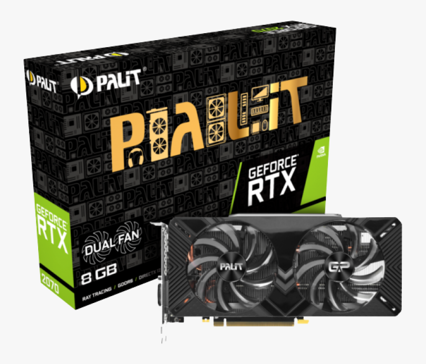 Palit Rtx2070 Dual R2, 8gb Ddr6, Dvi, Hdmi, 3 Dp, 1620mhz - Rtx 2060 Super Palit Dual, HD Png Download, Free Download