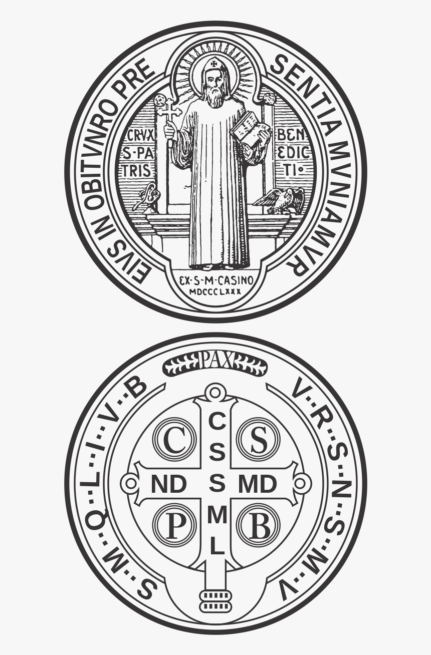 Clip Art Religi O S Artengenho - St Benedict Medal Drawing, HD Png Download, Free Download