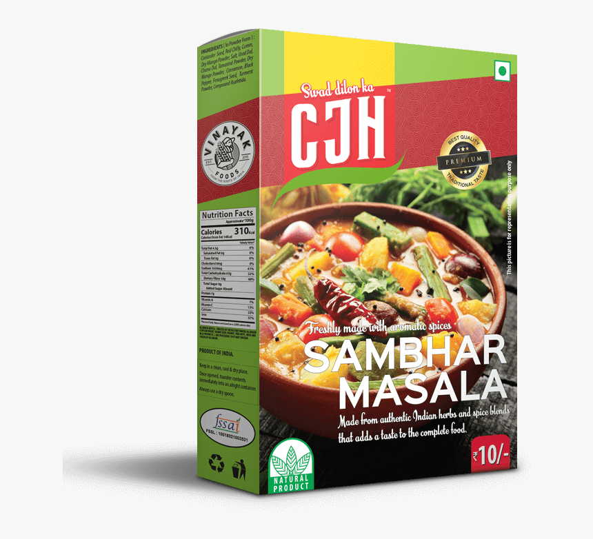 South Indian Sambhar Masala, Cjh, Vinayak Foods Group, - Shree Vinayak Food Products Masale Cjh, HD Png Download, Free Download