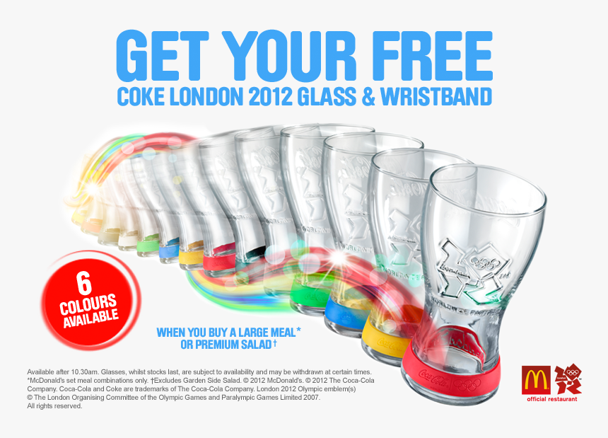 Mcdonalds Coca Cola Glass Olympics, HD Png Download, Free Download