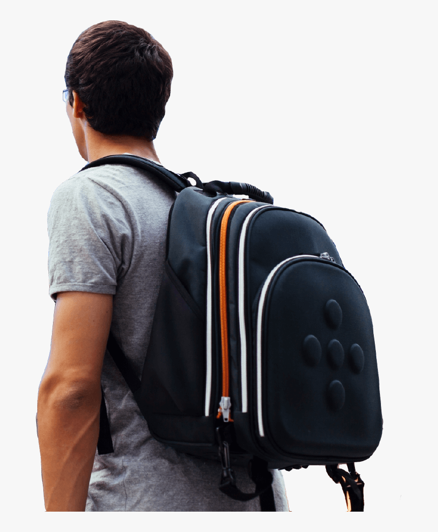 Student With School Bag Png, Transparent Png, Free Download