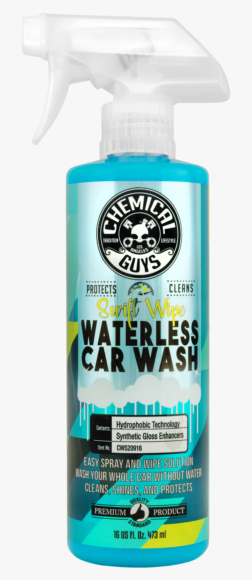 Swift Wipe Complete Waterless Car Wash Easy Spray &amp - Chemical Guys Wax, HD Png Download, Free Download