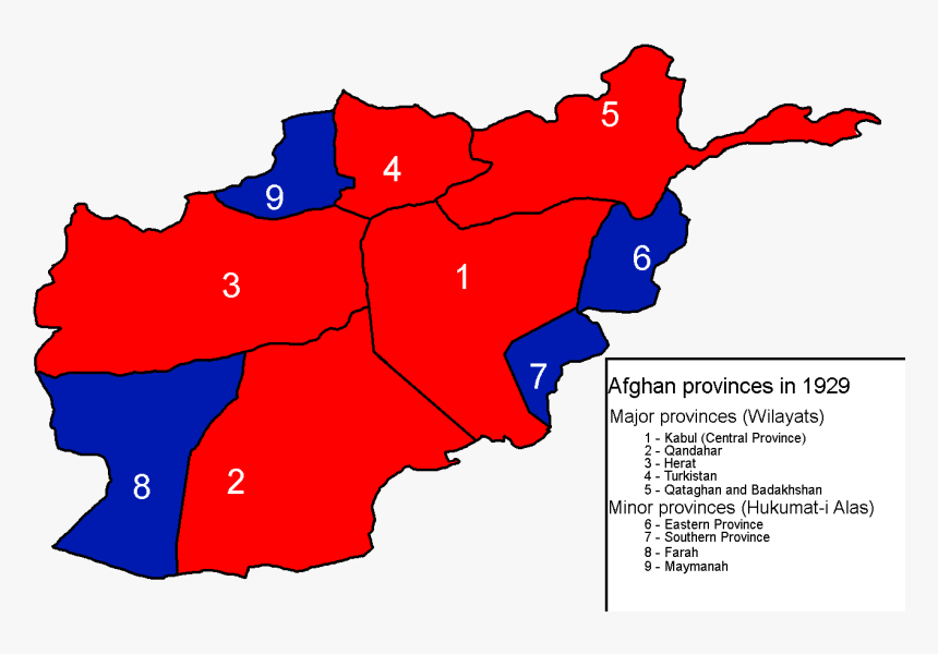 Provinces Of Afghanistan In 1929 - Bamyan Province Afghanistan Map, HD Png Download, Free Download