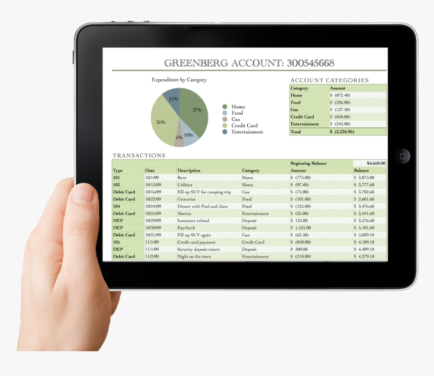 Ipad Hand Png - Tablet Computer, Transparent Png, Free Download