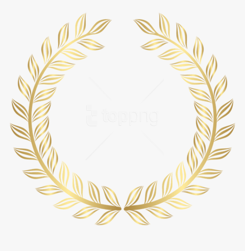 Download Wreath Clipart Photo Transparent Background - Transparent Gold Laurel Wreath Png, Png Download, Free Download