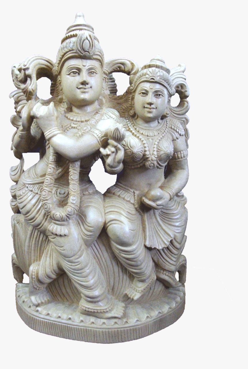 Radha Krishnan Sitting Lotus Front - Figurine, HD Png Download, Free Download