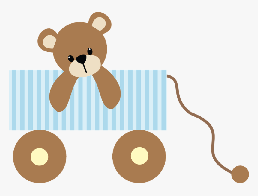 Beb Menino E Menina Blue Wagon Png - Teddy Bear Clip Art Baby Shower, Transparent Png, Free Download