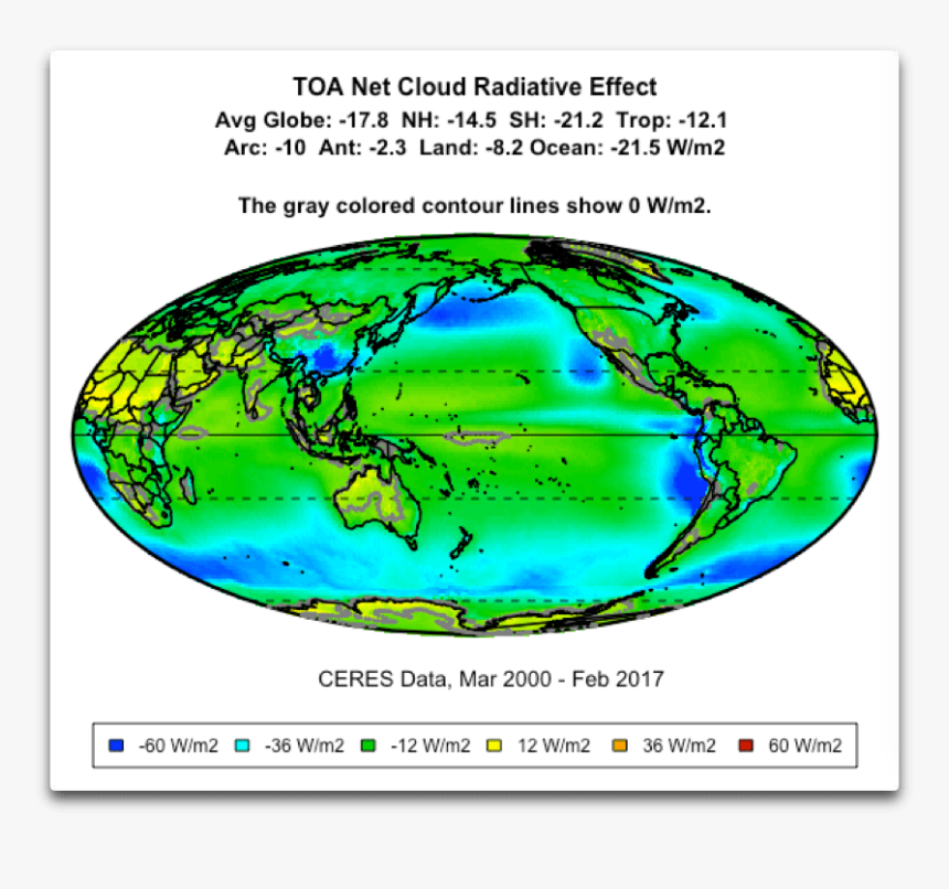 Toa Net Cloud Radiative Effect - Cloud Radiative Effect Southern Ocean, HD Png Download, Free Download