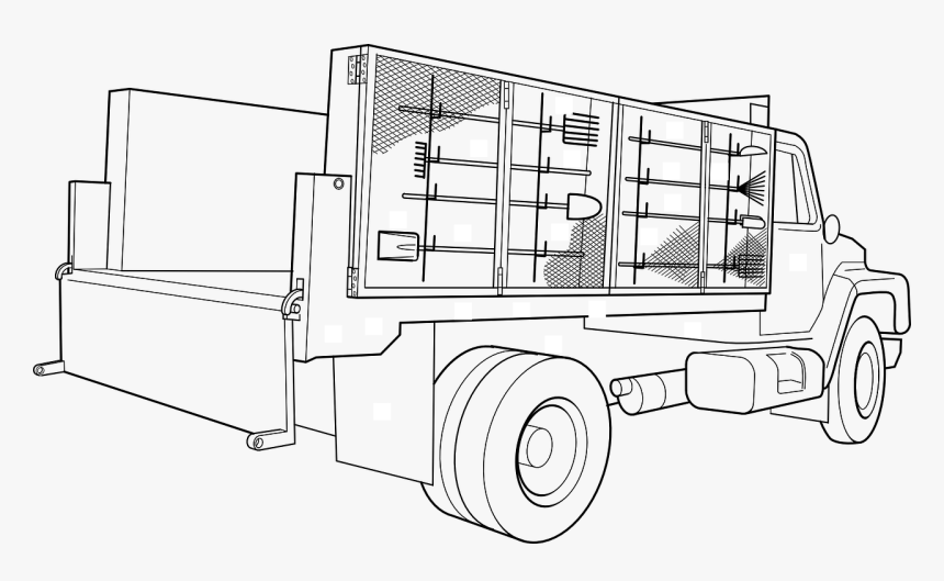 Utility Truck Coloring Pages, HD Png Download, Free Download