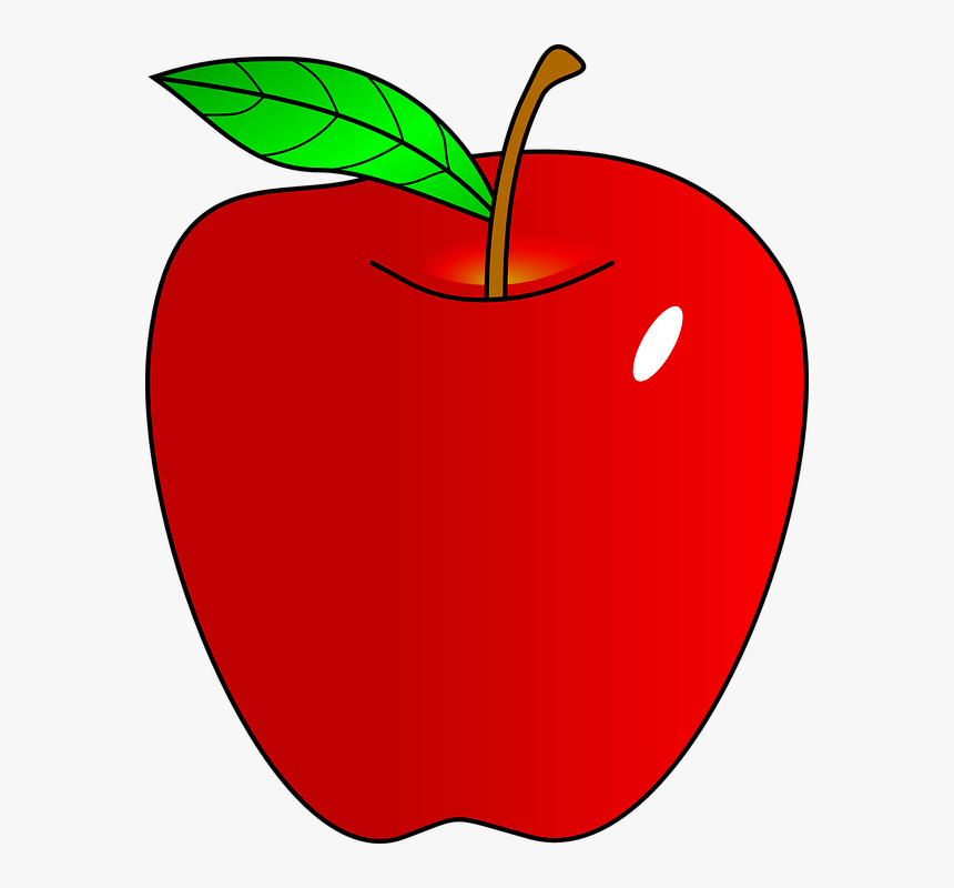Healthy Food Clipart Bowl Fruit - Red Clipart Apple, HD Png Download, Free Download