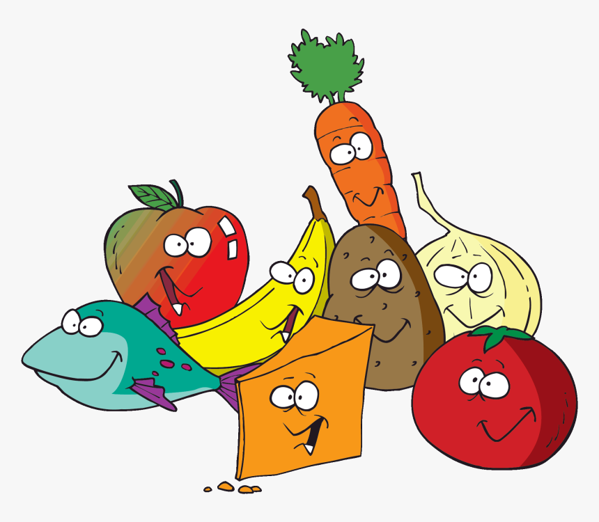 Healthy Food Clipart - Healthy Food Cartoon, HD Png Download - kindpng