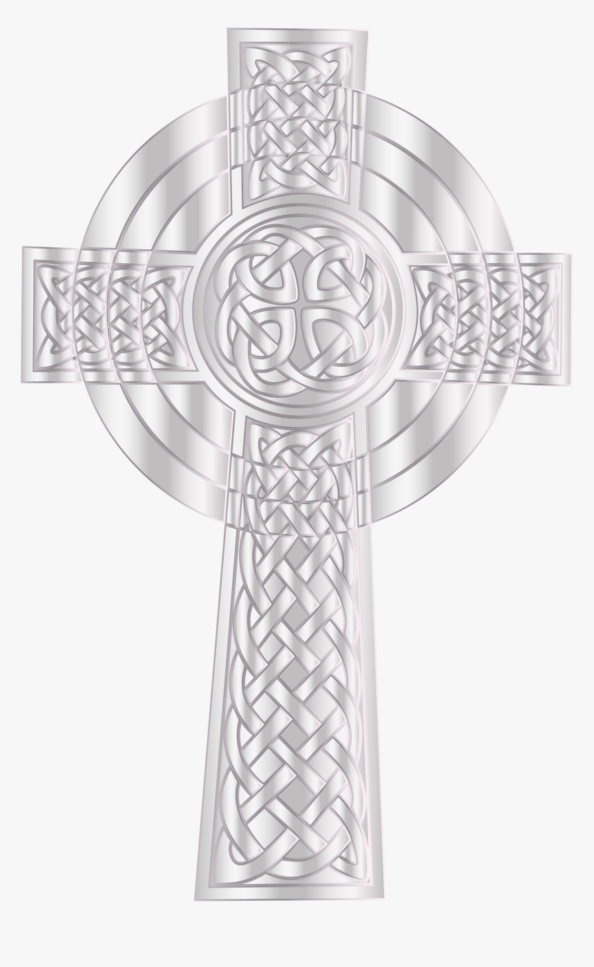 Silver Celtic Cross 2 Clip Arts - Transparent Silver Cross Clipart, HD Png Download, Free Download