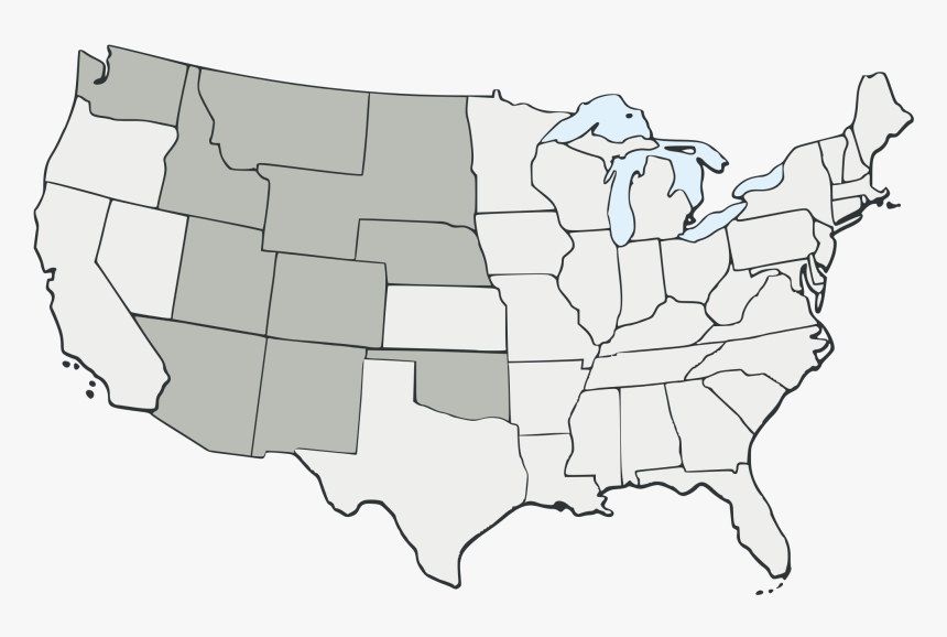 Blank Map Of The United States Png - Us Map Outline Png, Transparent Png, Free Download