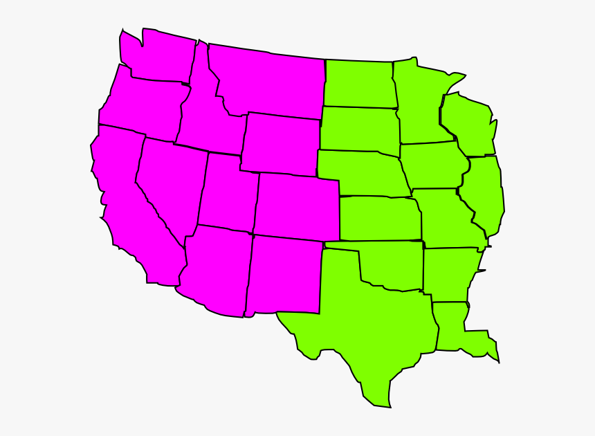 Blank Map Of The Western Us Hd Png Download Kindpng