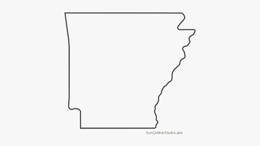 Free Arkansas Outline Thin Border, Cricut Design Or - Line Art, HD Png Download, Free Download