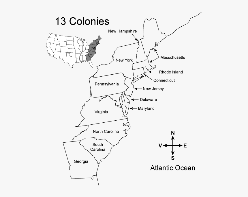 Different Regions Of The Colonies, HD Png Download, Free Download