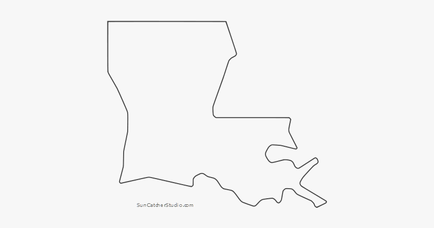 Free Louisiana Outline Thin Border, Cricut Design Or - Louisiana Boot Shape Outline, HD Png Download, Free Download