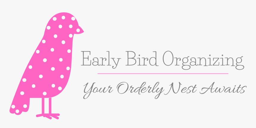 Pink Bird Logo For Early Bird Organzing - Polka Dot, HD Png Download, Free Download