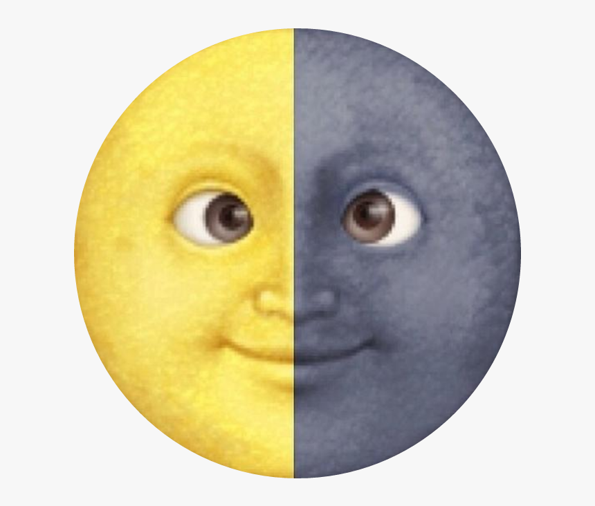 #moondaystickerremix #emoji #luna #tumblr #lunita #moon - Moon Emoji, HD Png Download, Free Download