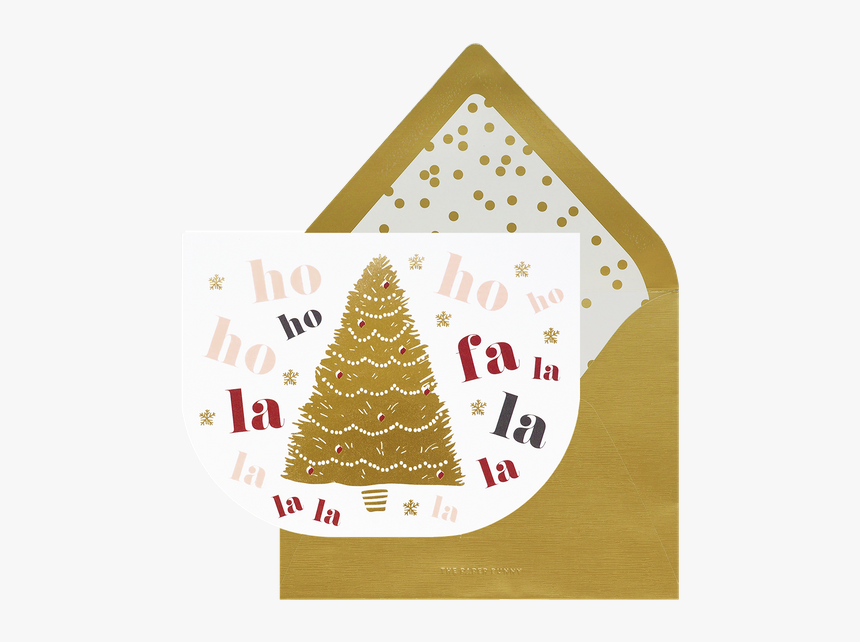 Ho Ho Ho Fa La La Card - Christmas Tree, HD Png Download, Free Download