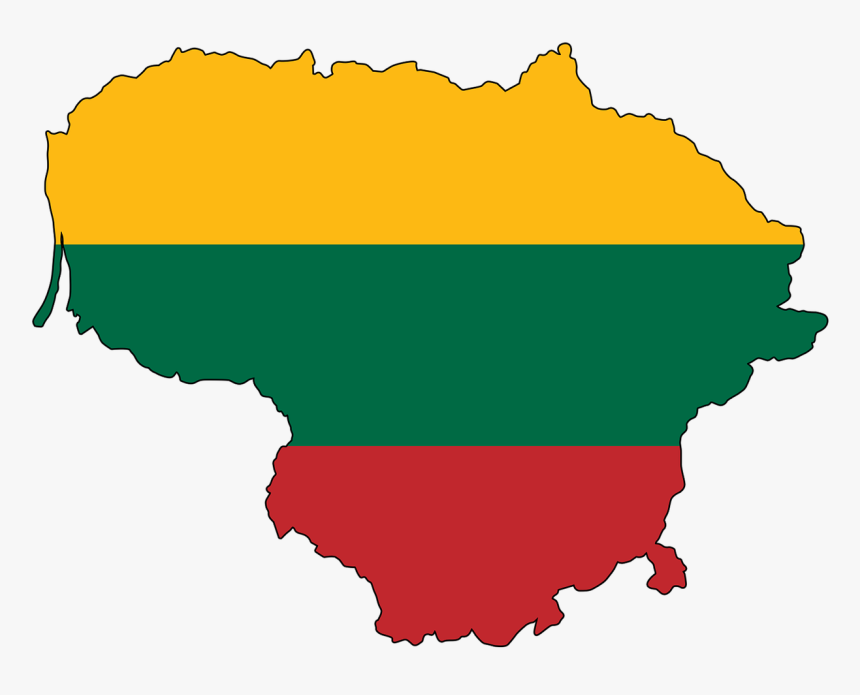 Lithuania Flag Map Png, Transparent Png, Free Download